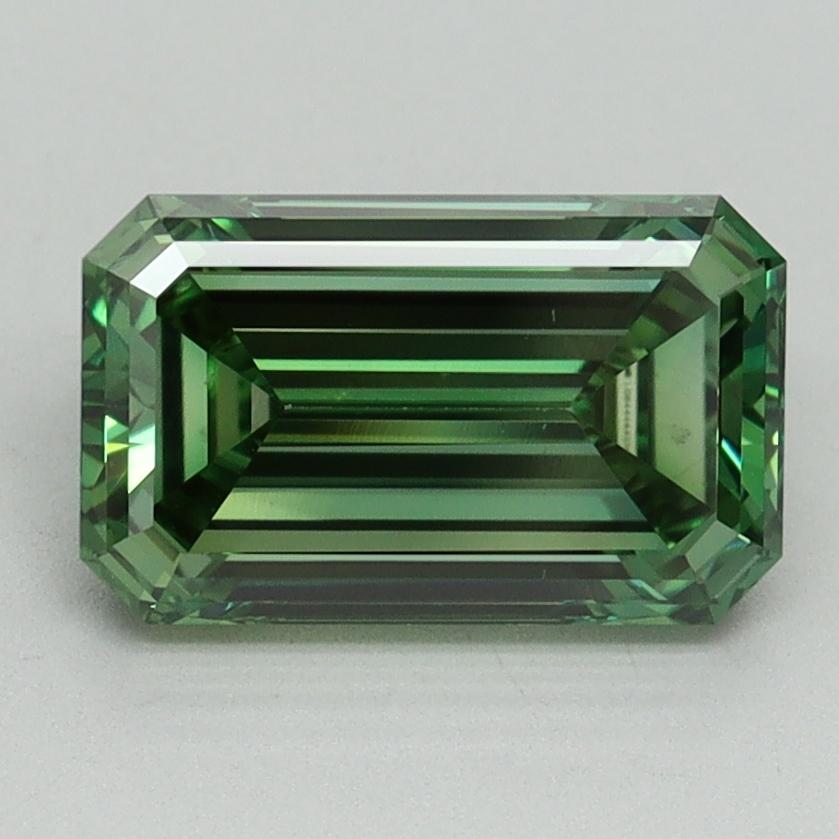 2.04 Ct. Fancy Vivid Pacific Green Emerald Lab Grown Diamond