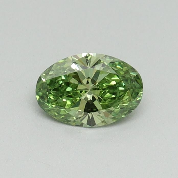 0.32 Ct. Fancy Vivid Green Oval Lab Grown Diamond
