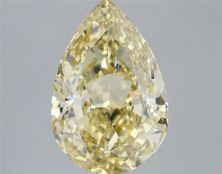 3.07 Ct. Fancy Intense Yellow Pear Lab Grown Diamond