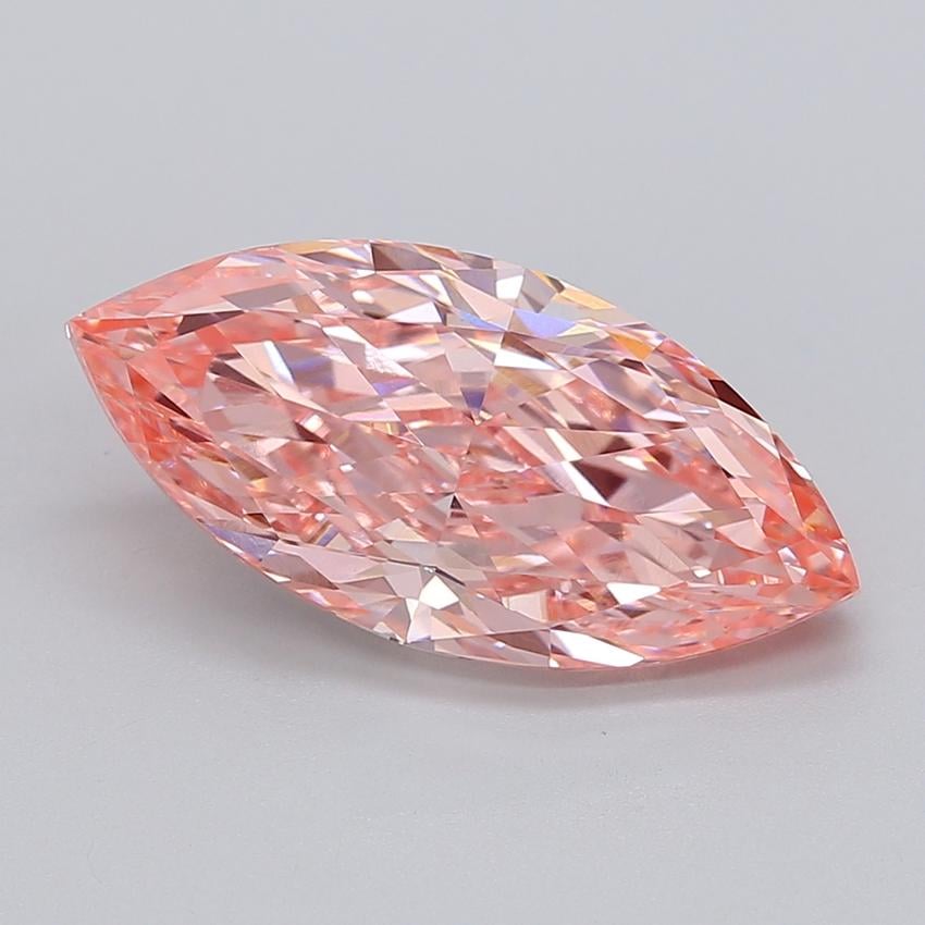 6.03 Ct. Fancy Vivid  Pink Marquise Lab Grown Diamond