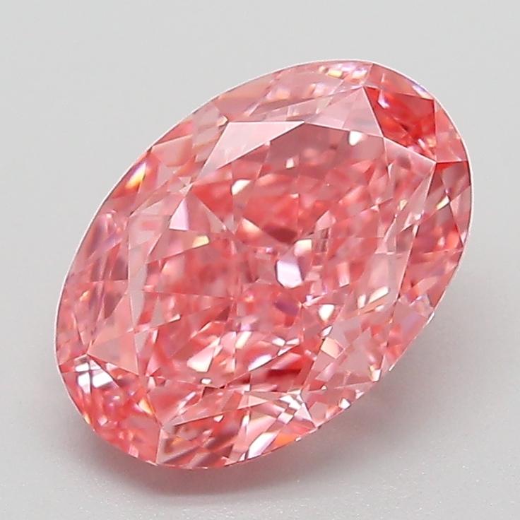 2.08 Ct. Fancy Vivid Pink Oval Lab Grown Diamond