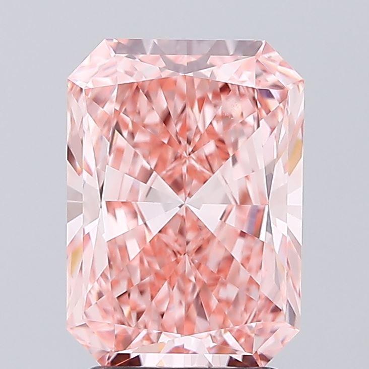 2.59 Ct. Fancy Vivid Pink Radiant Lab Grown Diamond