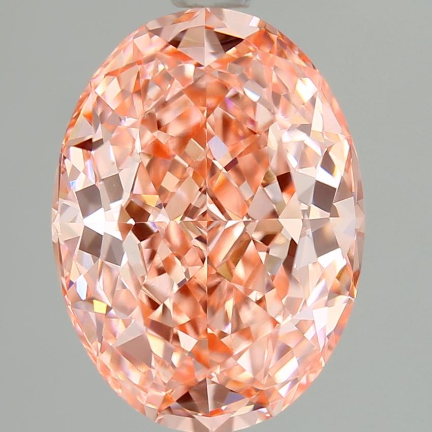 2.80 Ct. Fancy Vivid Pink Oval Lab Grown Diamond