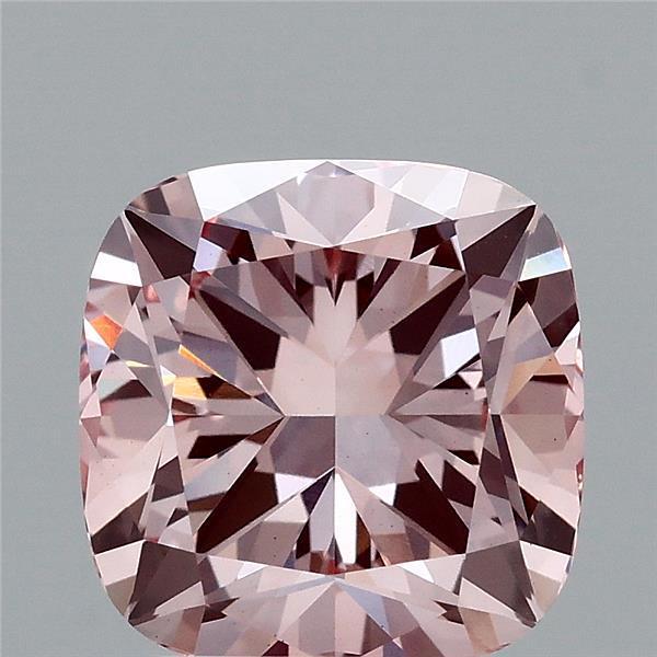 3.10 Ct. Fancy Intense Pink Cushion Lab Grown Diamond