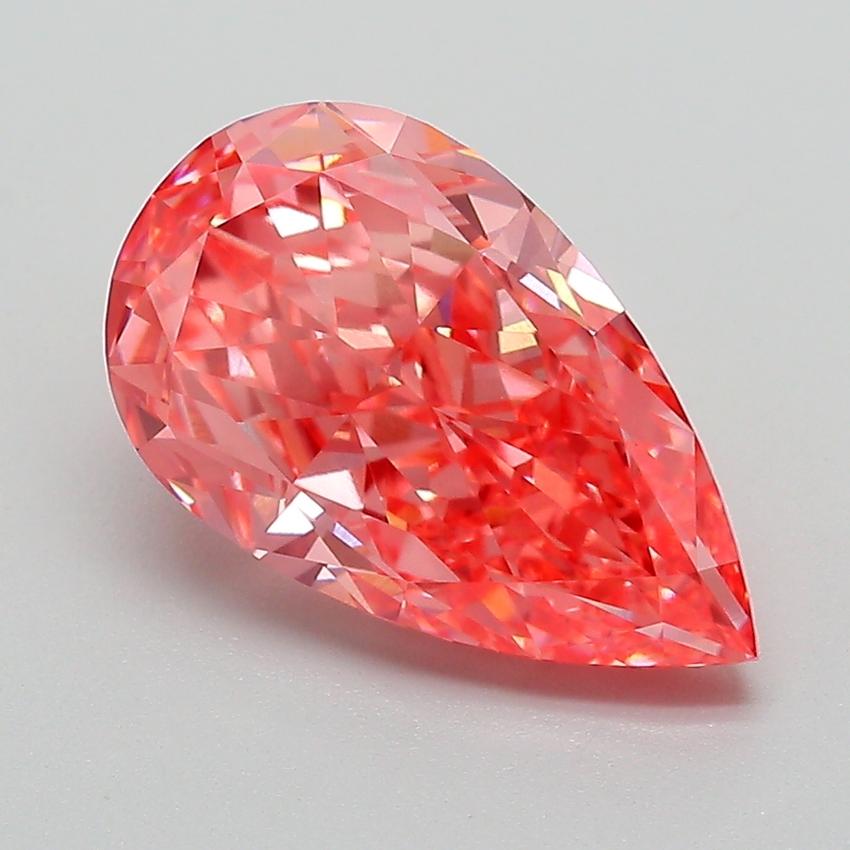 3.30 Ct. Fancy Vivid Pink Pear Lab Grown Diamond