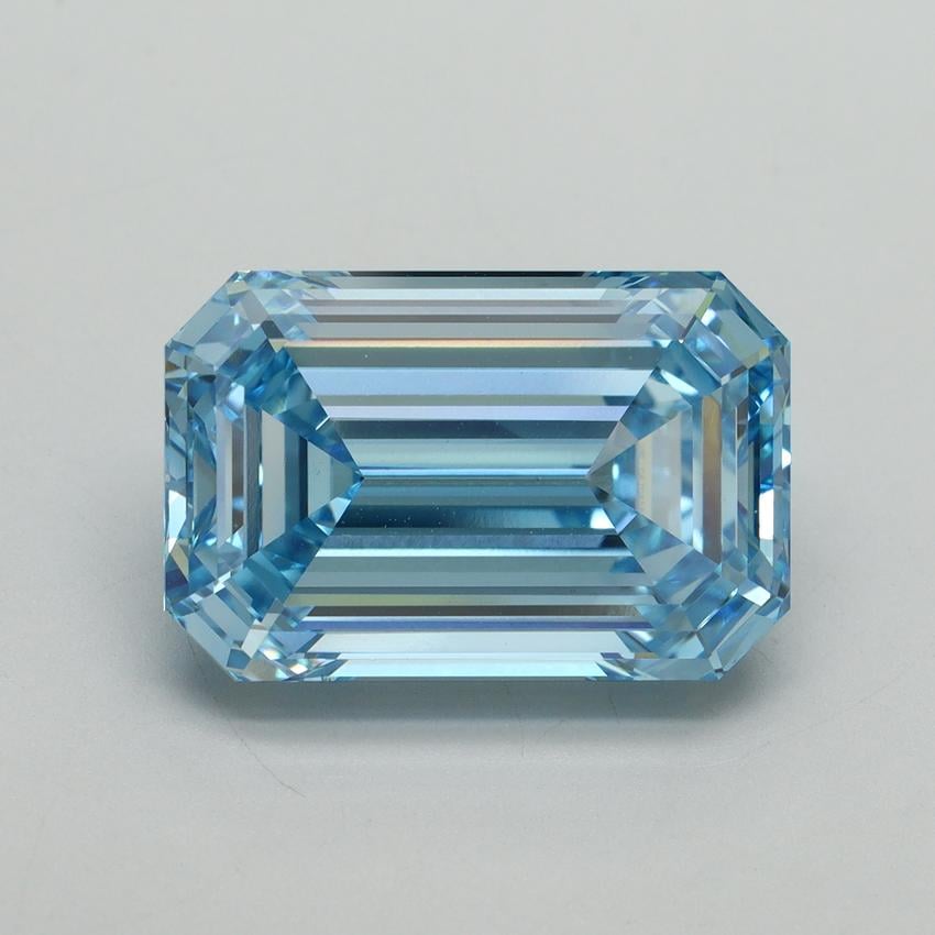 10.06 Ct. Fancy Vivid Blue Emerald Lab Grown Diamond