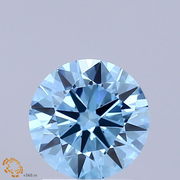 1.54 Ct. Fancy Vivid Blue Round Lab Grown Diamond