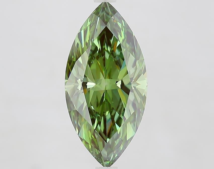3.50 Ct. Fancy Vivid Green Marquise Lab Grown Diamond