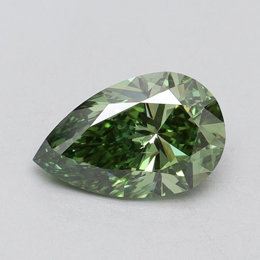 1.00 Ct. Fancy Vivid Green Pear Lab Grown Diamond