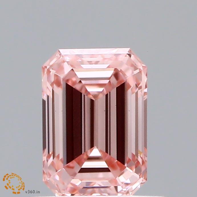0.78 Ct. Fancy Intense  Pink Emerald Lab Grown Diamond