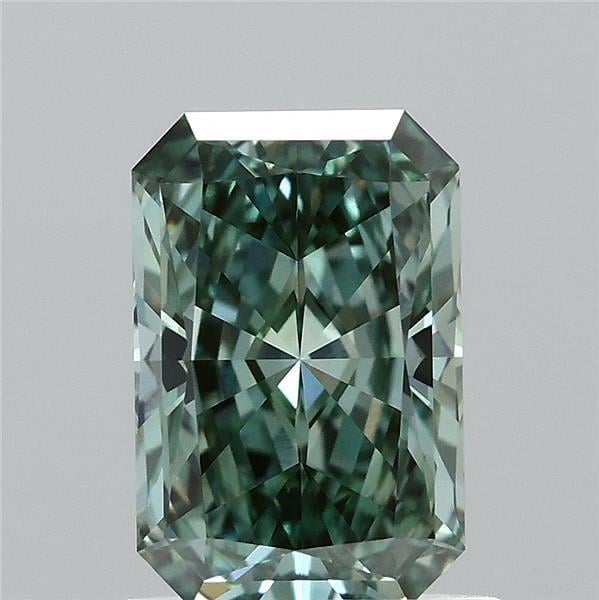 1.03 Ct. Fancy Vivid  Green Radiant Lab Grown Diamond