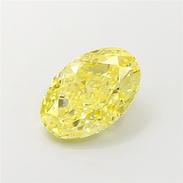 2.38 Ct. Fancy Intense Yellow Oval Lab Grown Diamond