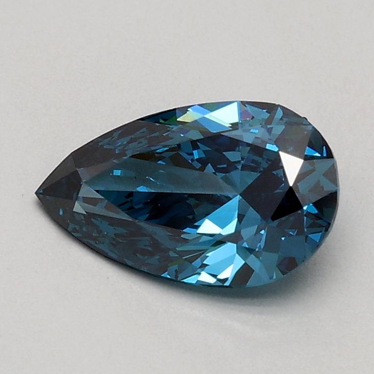 0.56 Ct. Fancy Vivid Blue Pear Lab Grown Diamond