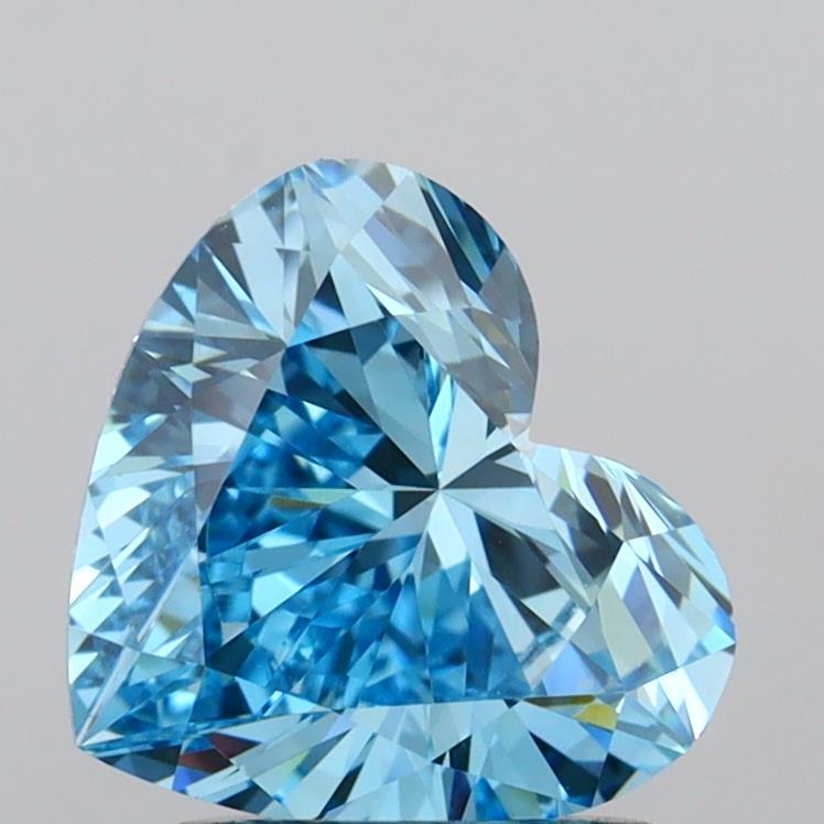 1.51 Ct. Fancy Vivid Blue Heart Lab Grown Diamond