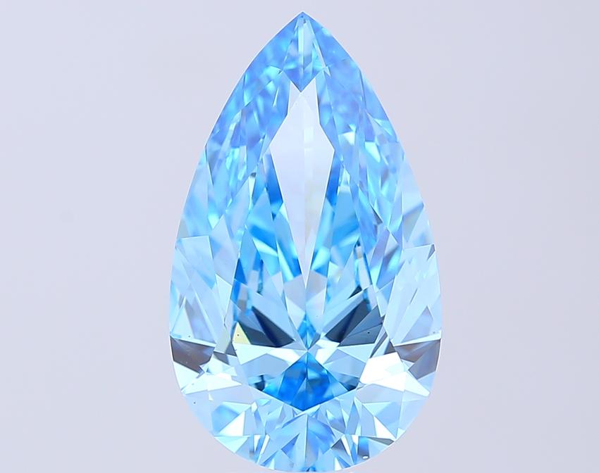 7.01 Ct. Fancy Vivid  Blue Pear Lab Grown Diamond