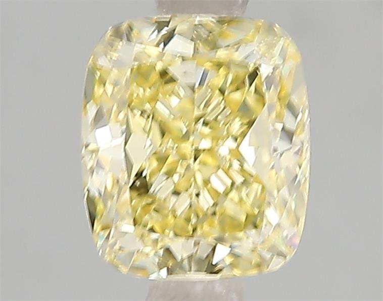 2.03 Ct. Fancy Vivid Yellow Cushion Lab Grown Diamond