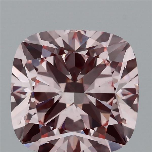 3.06 Ct. Fancy Intense Pink Cushion Lab Grown Diamond