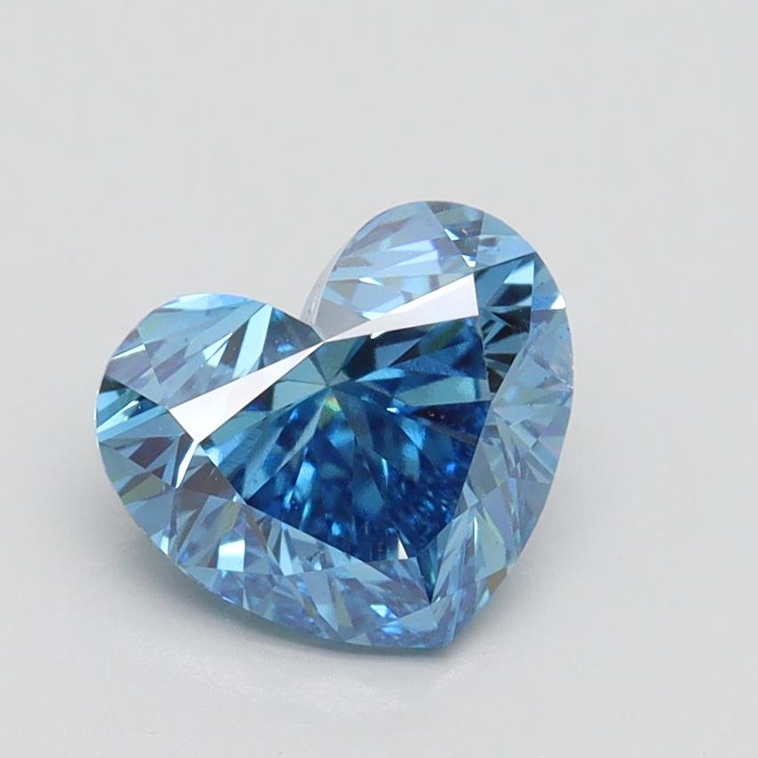 1.52 Ct. Fancy Vivid Blue Heart Lab Grown Diamond