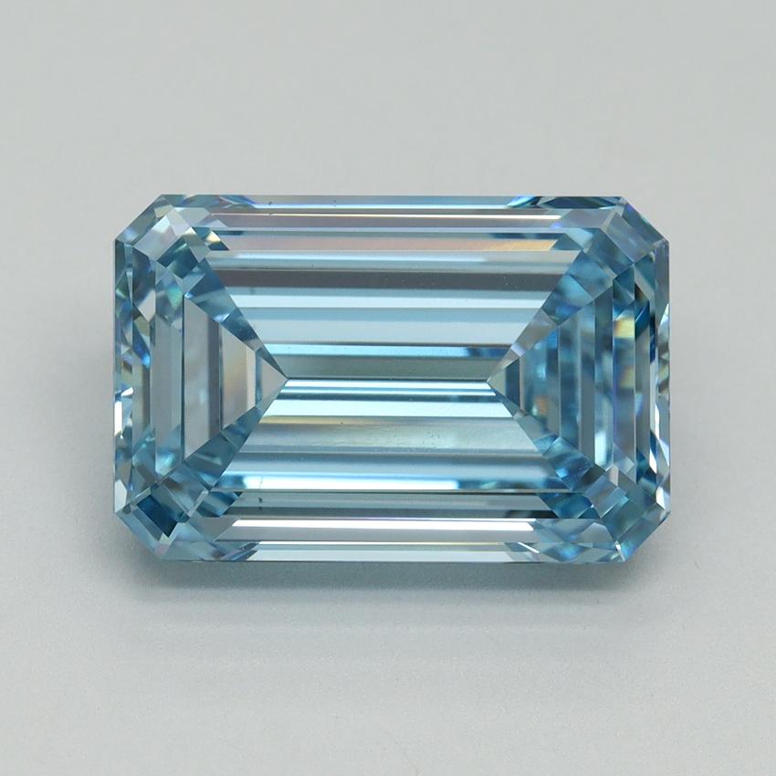 7.07 Ct. Fancy Vivid Blue Emerald Lab Grown Diamond