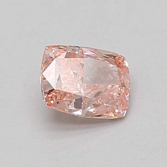 0.59 Ct. Fancy Vivid Pink Cushion Lab Grown Diamond