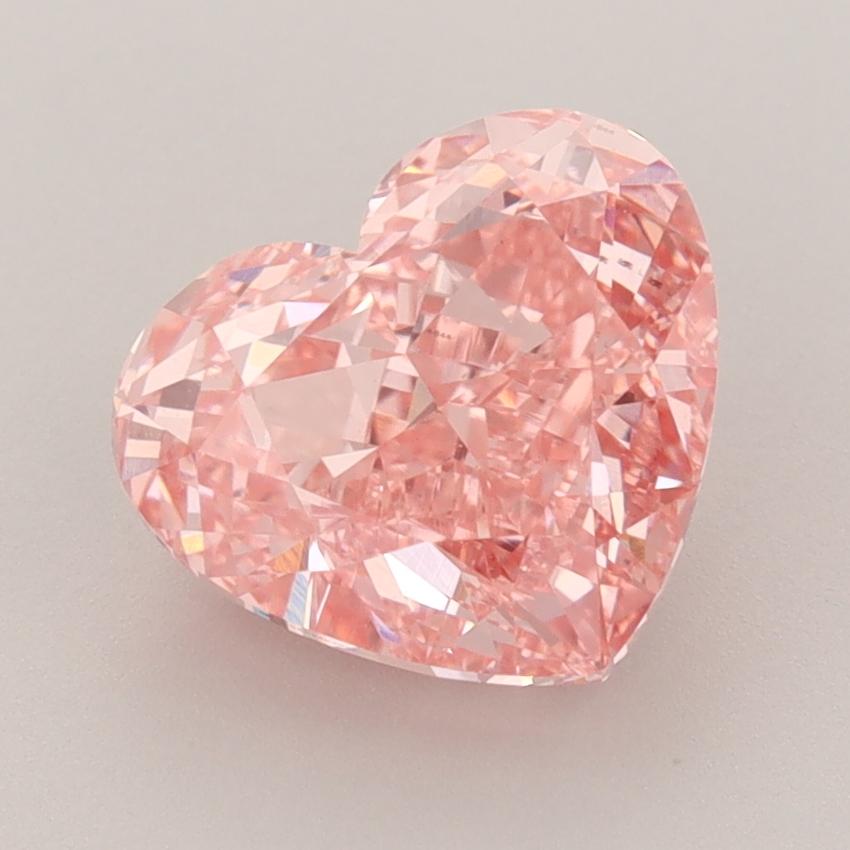 3.19 Ct. Fancy Vivid  Pink Heart Lab Grown Diamond