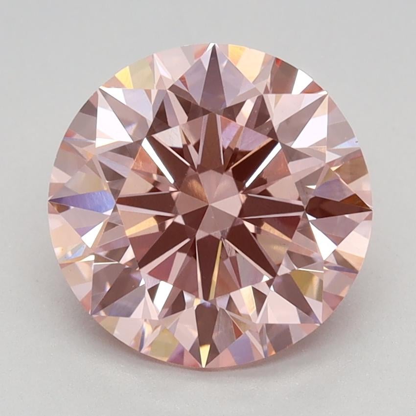 2.30 Ct. Fancy Vivid Pink Round Lab Grown Diamond