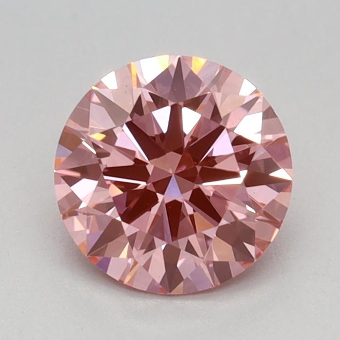 0.72 Ct. Fancy Vivid Pink Round Lab Grown Diamond