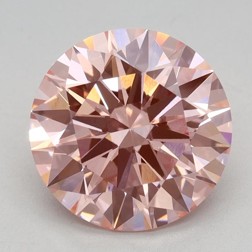 2.10 Ct. Fancy Vivid Pink Round Lab Grown Diamond
