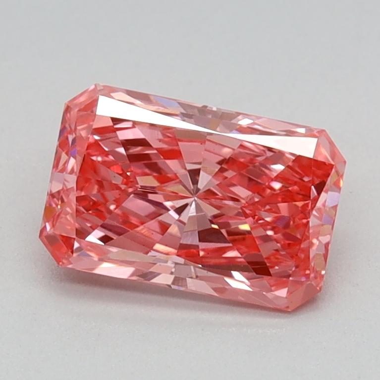 0.76 Ct. Fancy Vivid Pink Radiant Lab Grown Diamond