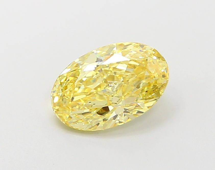 1.52 Ct. Fancy Vivid Yellow Oval Lab Grown Diamond