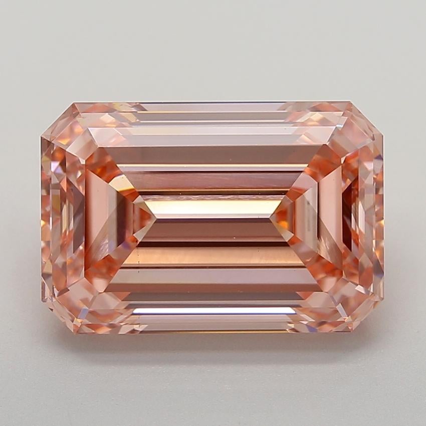 7.09 Ct. Fancy Vivid  Pink Emerald Lab Grown Diamond