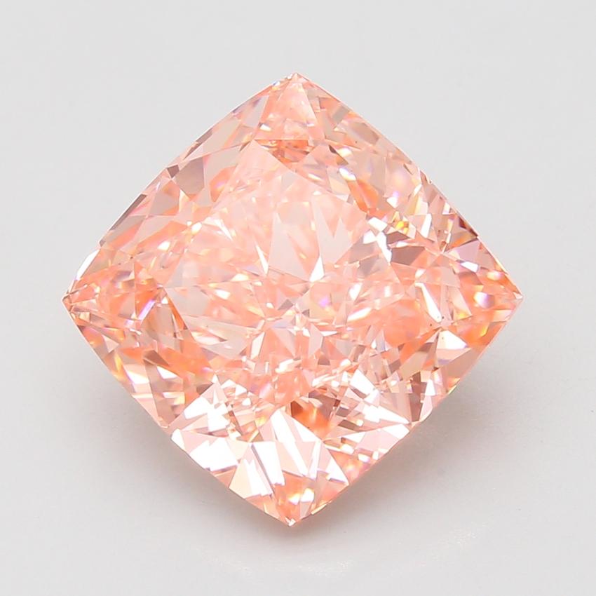 9.13 Ct. Fancy Vivid Pink Cushion Lab Grown Diamond