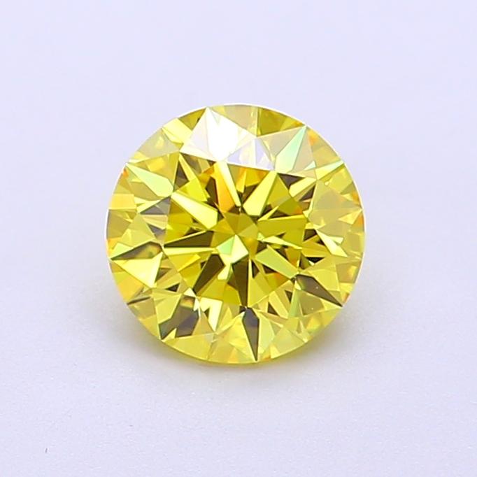 1.01 Ct. Fancy Vivid Yellow Round Lab Grown Diamond
