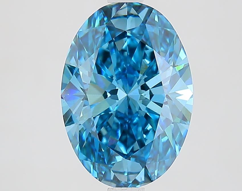 2.62 Ct. Fancy Vivid Blue Oval Lab Grown Diamond