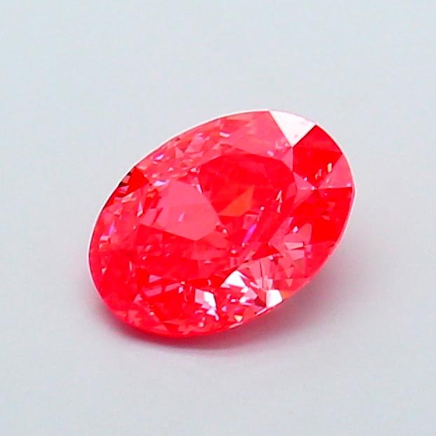 1.01 Ct. Fancy Vivid Pink Oval Lab Grown Diamond