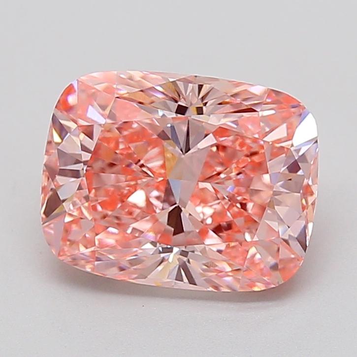 3.58 Ct. Fancy Vivid  Pink Cushion Lab Grown Diamond