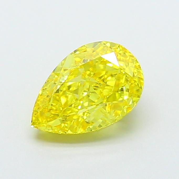 2.22 Ct. Fancy Vivid  Yellow Pear Lab Grown Diamond