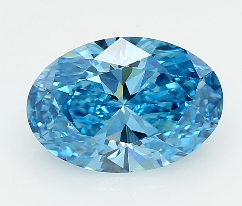 2.01 Ct. Fancy Vivid  Blue Oval Lab Grown Diamond