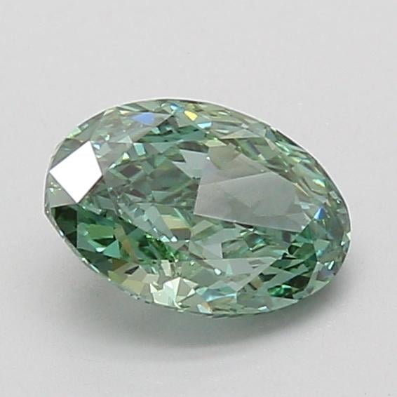 1.08 Ct. Fancy Vivid Green Oval Lab Grown Diamond