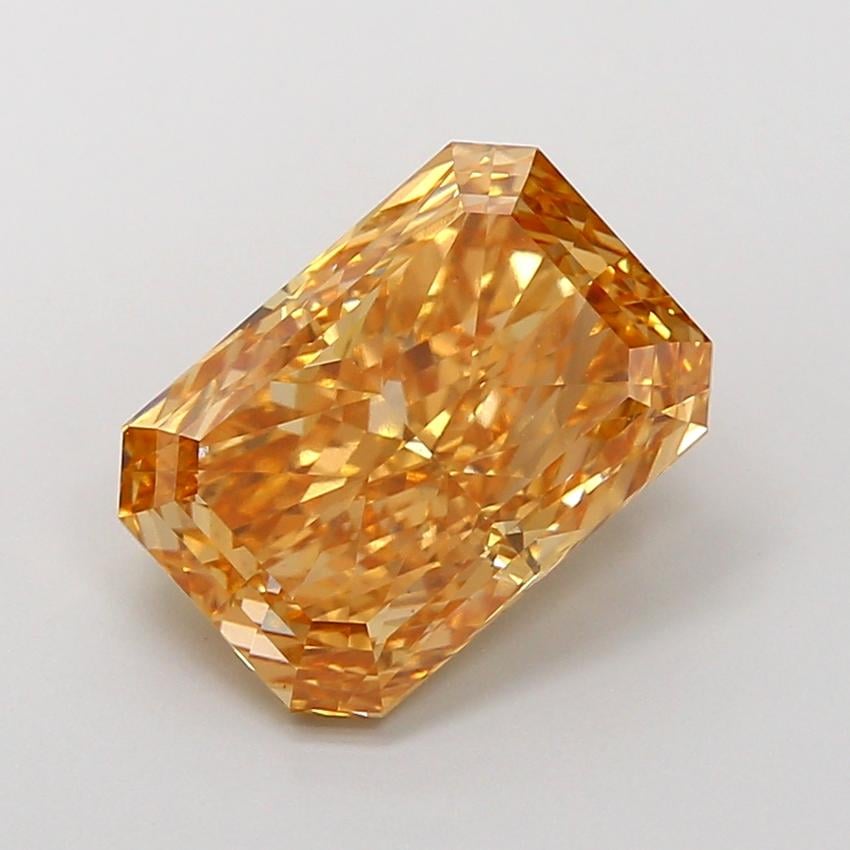 4.67 Ct. Fancy Vivid Yellow Radiant Lab Grown Diamond