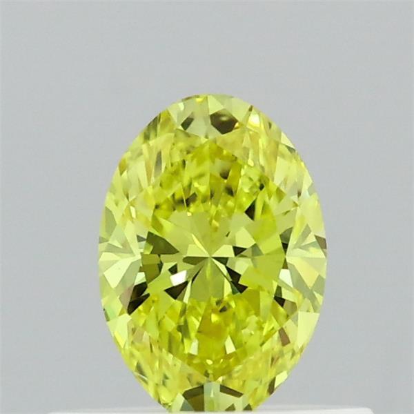 0.40 Ct. Fancy Vivid Yellow Oval Lab Grown Diamond