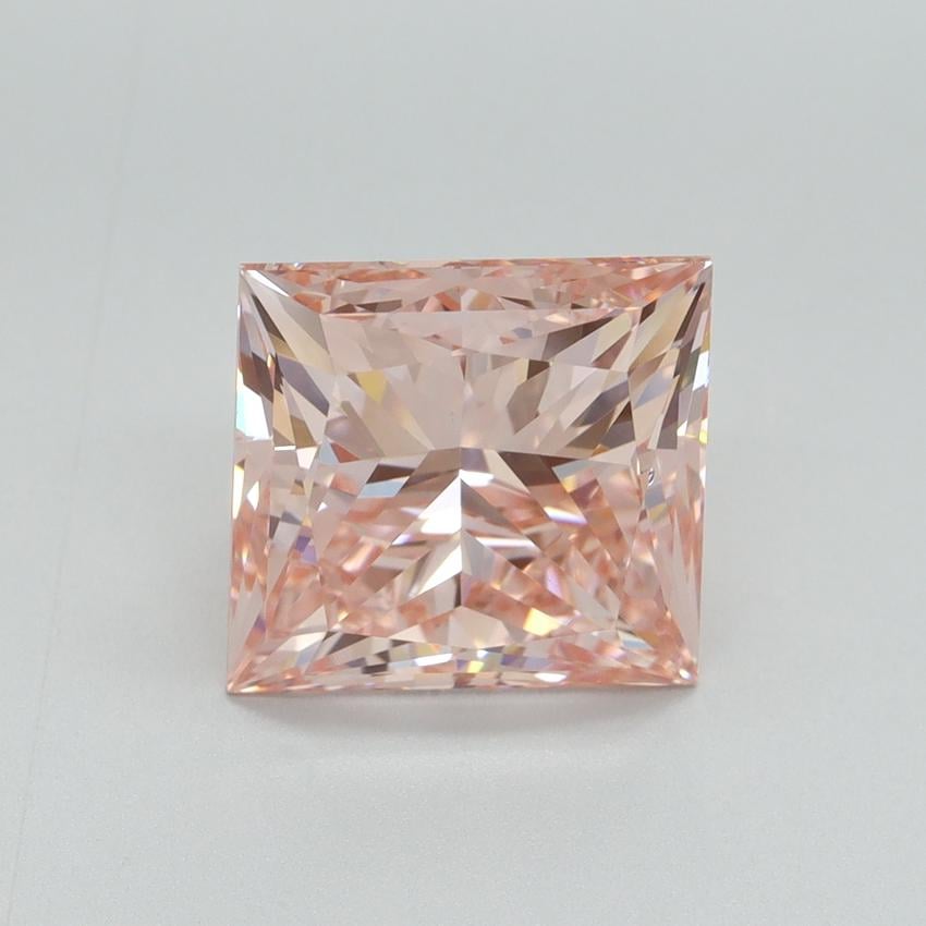 4.62 Ct. Fancy Vivid Pink Princess Lab Grown Diamond