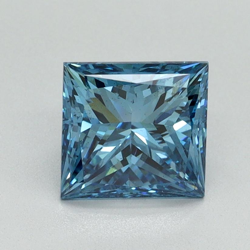 1.52 Ct. Fancy Vivid Blue Princess Lab Grown Diamond