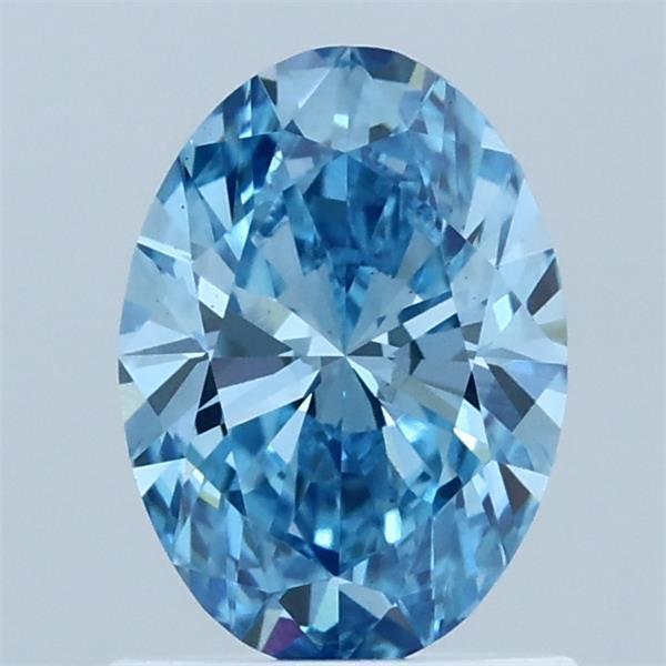 1.01 Ct. Fancy Vivid  Blue Oval Lab Grown Diamond