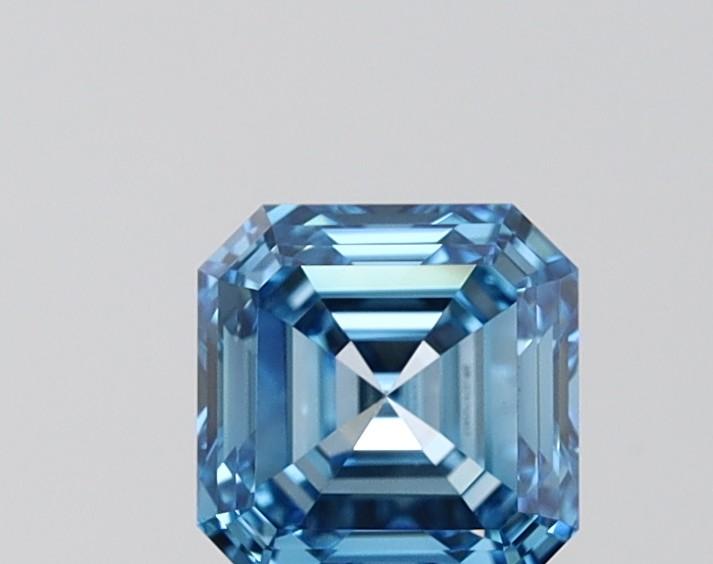 1.00 Ct. Fancy Vivid Blue Asscher Lab Grown Diamond