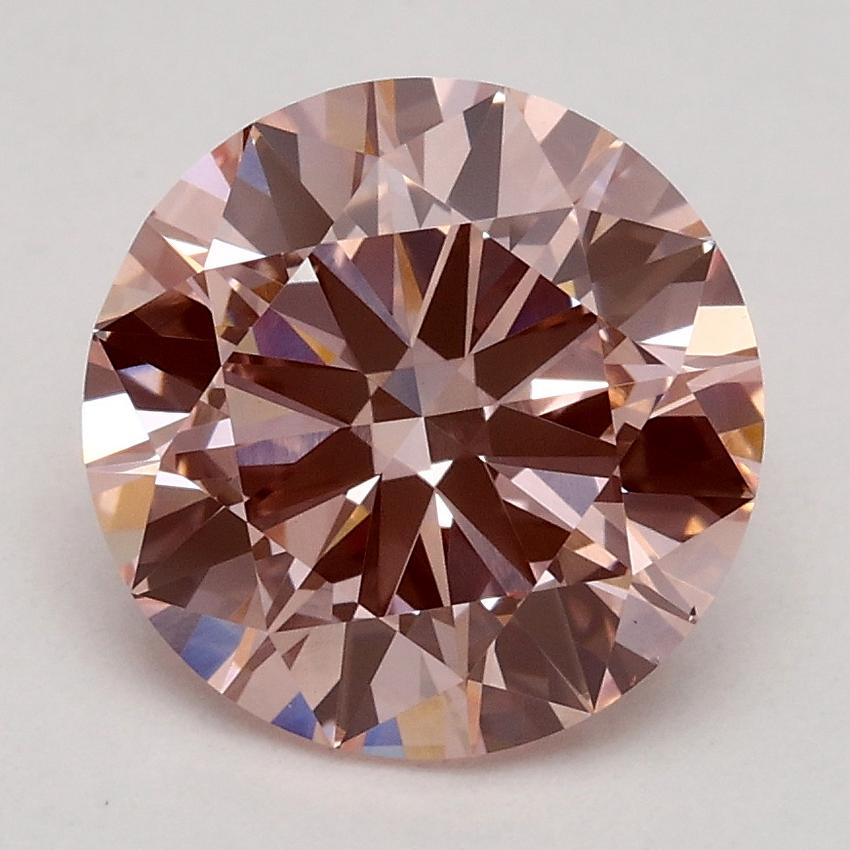 2.16 Ct. Fancy Intense Pink Round Lab Grown Diamond