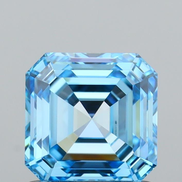 1.03 Ct. Fancy Vivid Blue Asscher Lab Grown Diamond