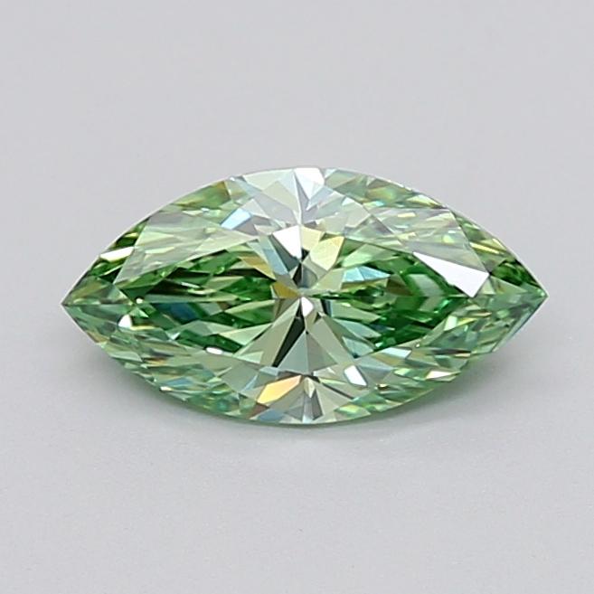 1.08 Ct. Fancy Vivid  Green Marquise Lab Grown Diamond