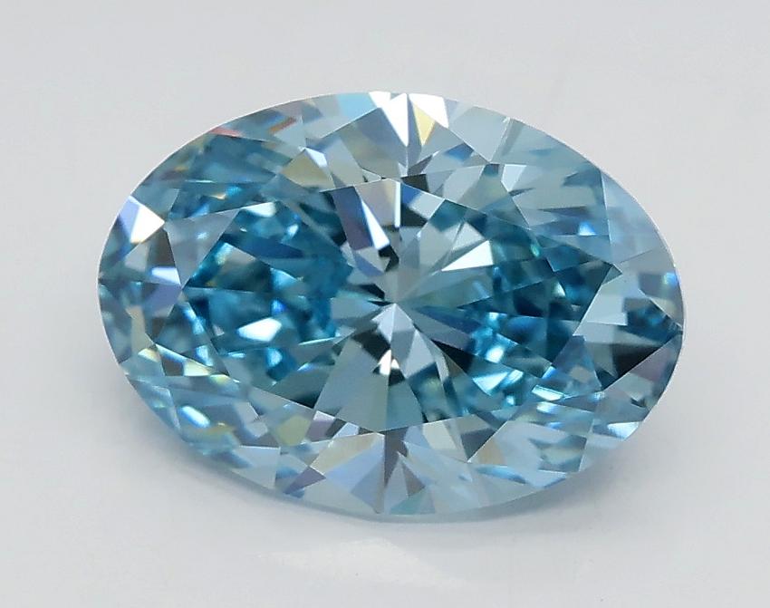 2.01 Ct. Fancy Vivid Blue Oval Lab Grown Diamond