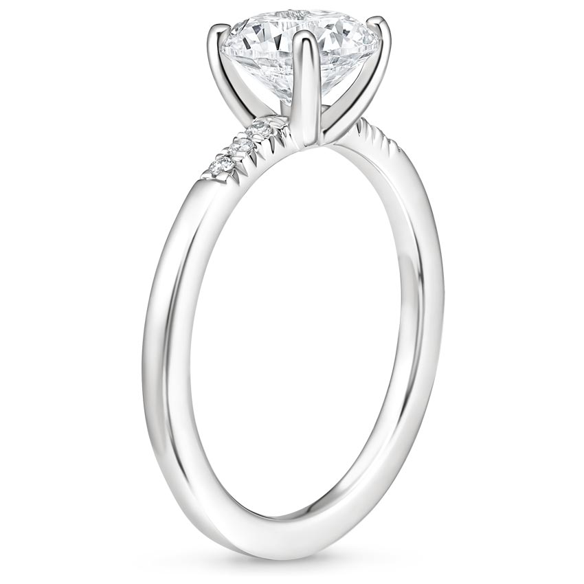 18K White Gold Bettina Diamond Ring, large side view